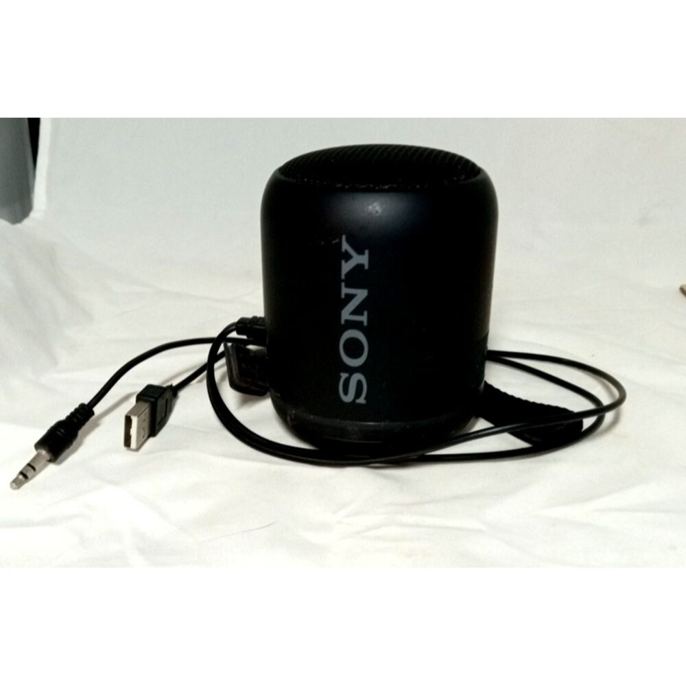 Sony Black SRS-XB12 Wireless Bluetooth Speaker W/ Cables Hand Strap